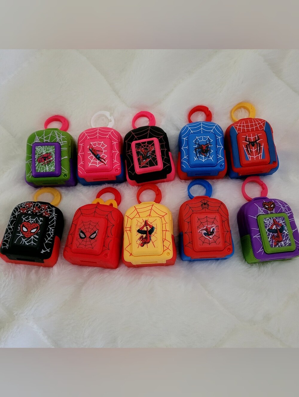 Spiderman Kids Backpack Keychain - Red Yellow Blue